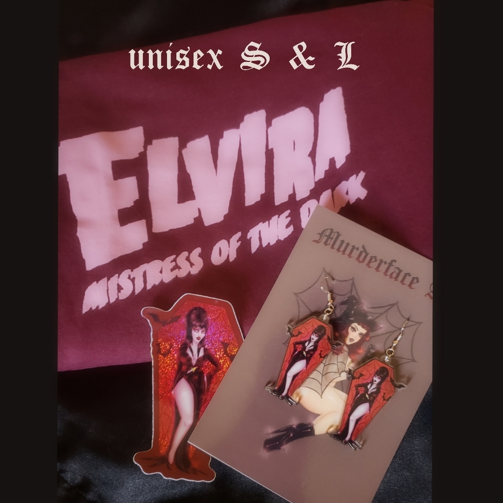 SOLD OUF Elvira shirt BUNDLE set ! w earrings